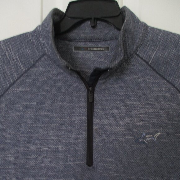 Greg Norman Mens L/S Gray Fleece-lined 1/4 Zip Golf Sweater NWOT - Size Large - Picture 2 of 2